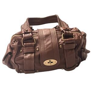 Mulberry Brown leather bag classic design high-quality Soft leather - Excellent